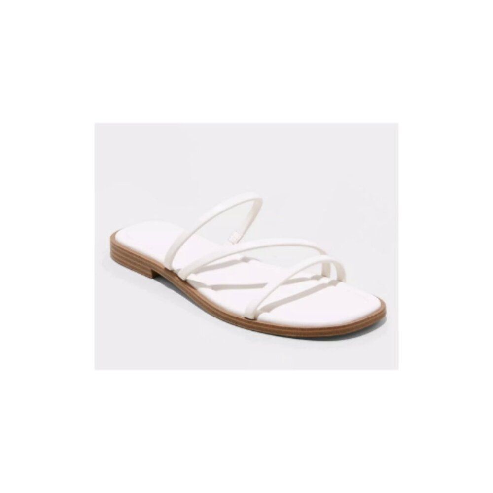 Universal Thread Cream Louie Strappy Flat Sandals - Picture 2 of 6